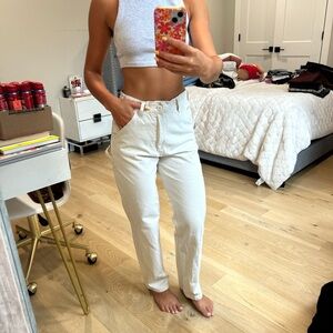 Women's Cream Cargo Pants